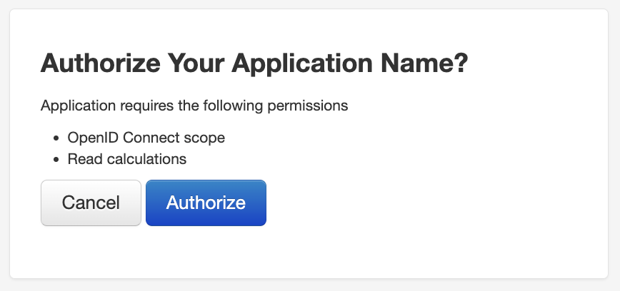 authorization code popup